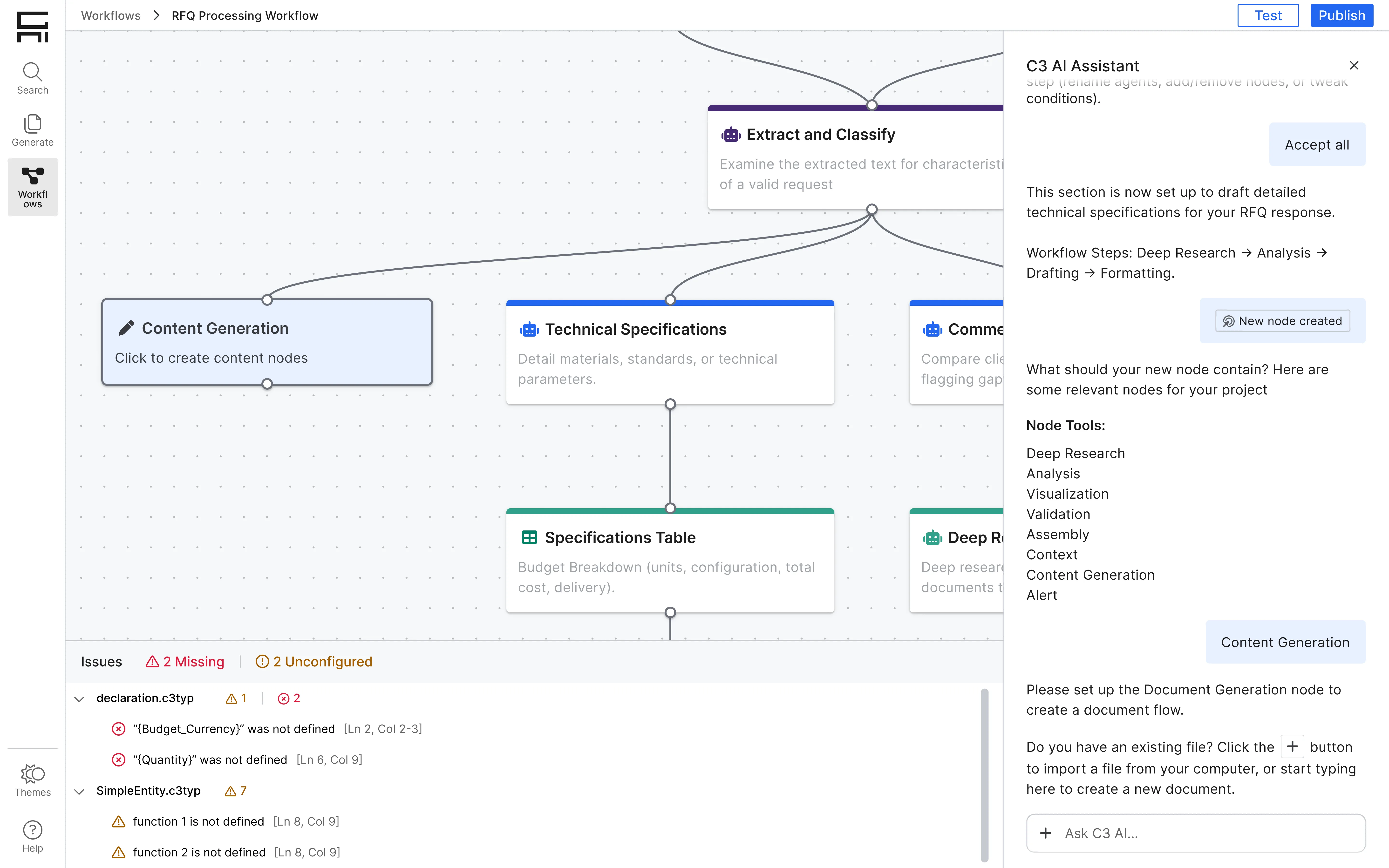 Issues and Errors — Error handling and debugging interface
