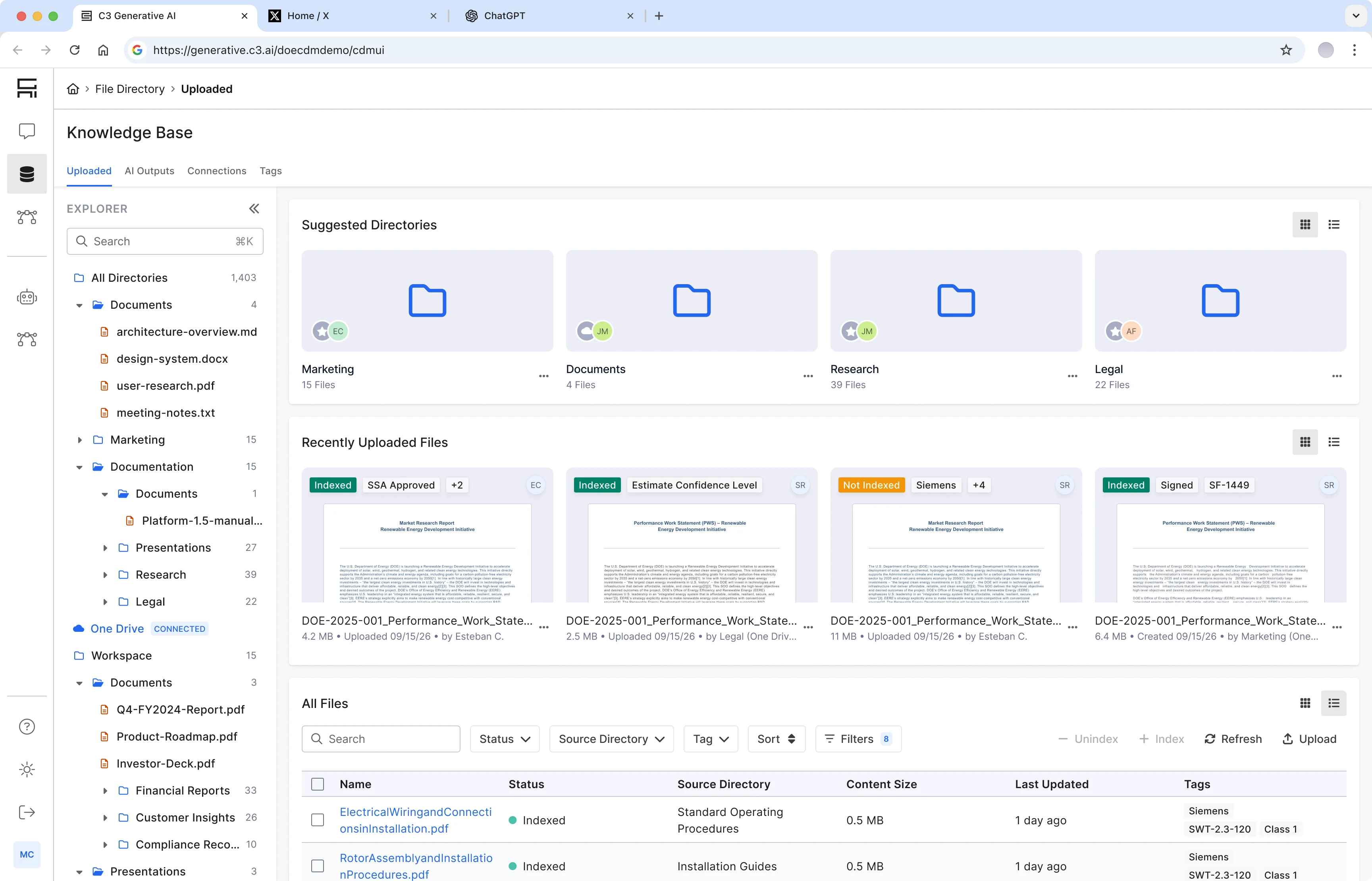C3.ai Knowledge Base — Intelligent file management