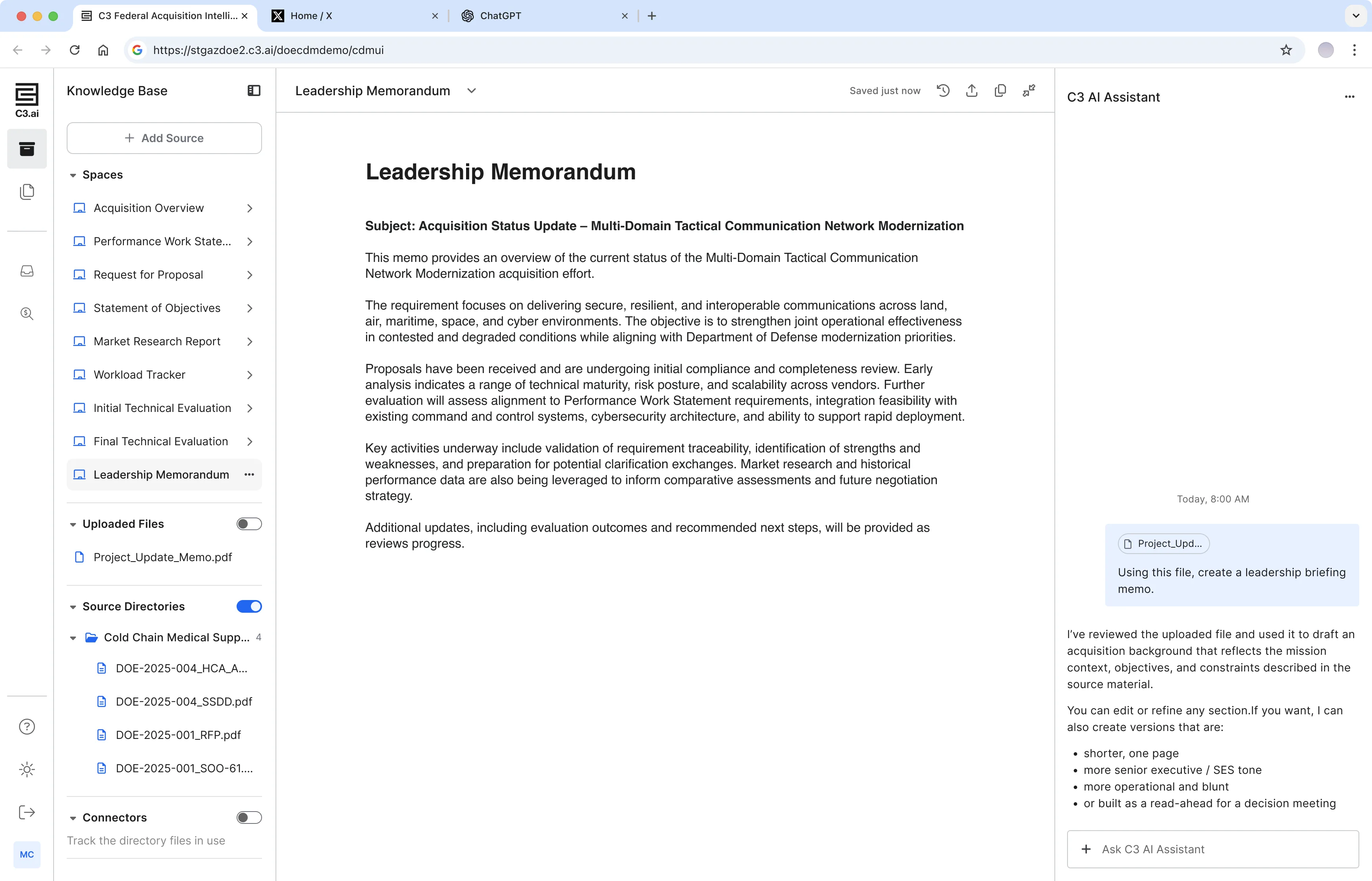 Document Generation — AI-assisted award documentation