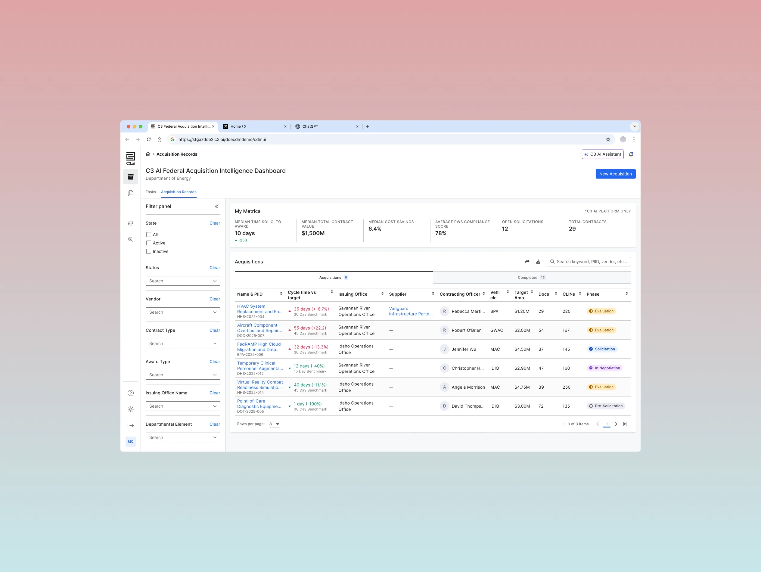 Federal Procurement Landing Page