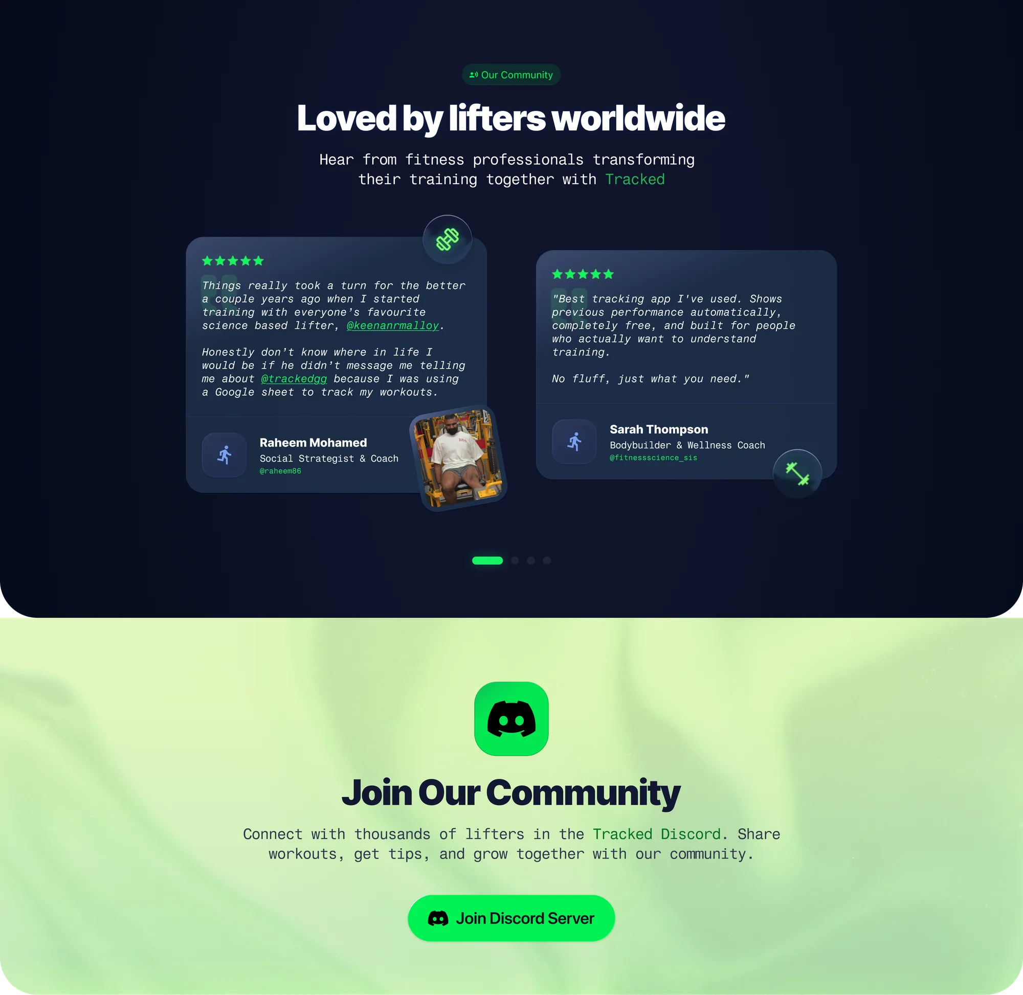 Tracked.gg Community and Testimonials